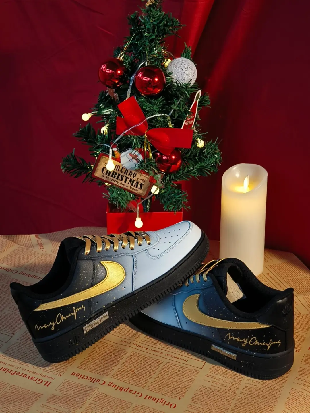 [Customized Northern Landscapes] Air Force 1 Low-top Shoes Unisex Christmas Collection