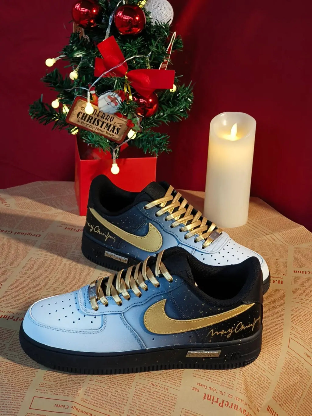 [Customized Northern Landscapes] Air Force 1 Low-top Shoes Unisex Christmas Collection