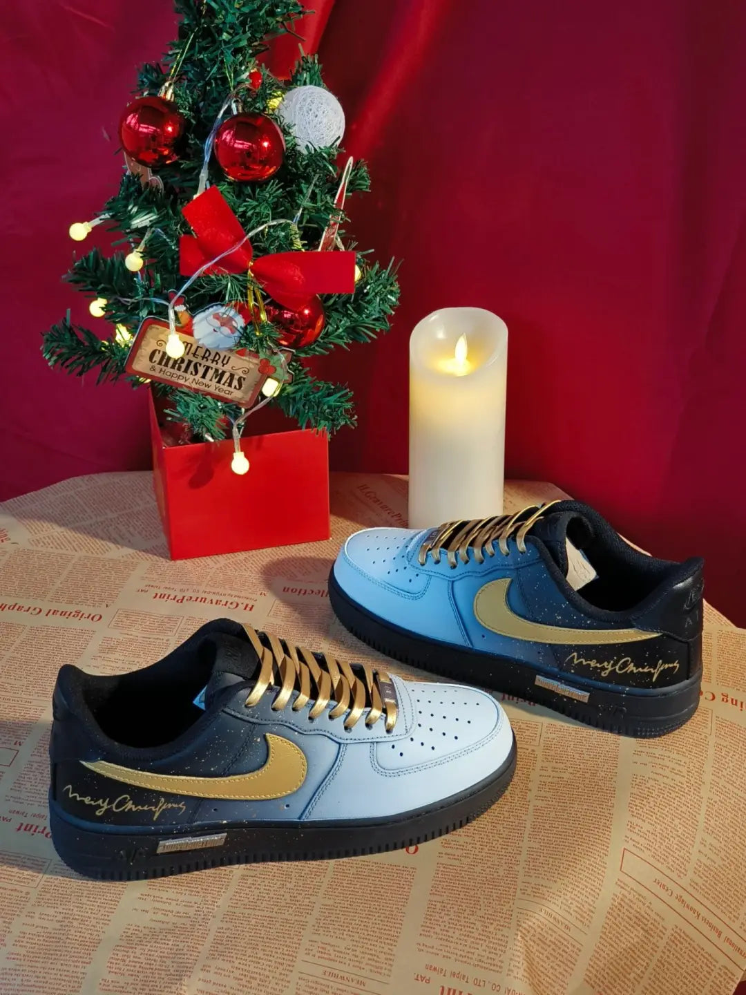 [Customized Northern Landscapes] Air Force 1 Low-top Shoes Unisex Christmas Collection