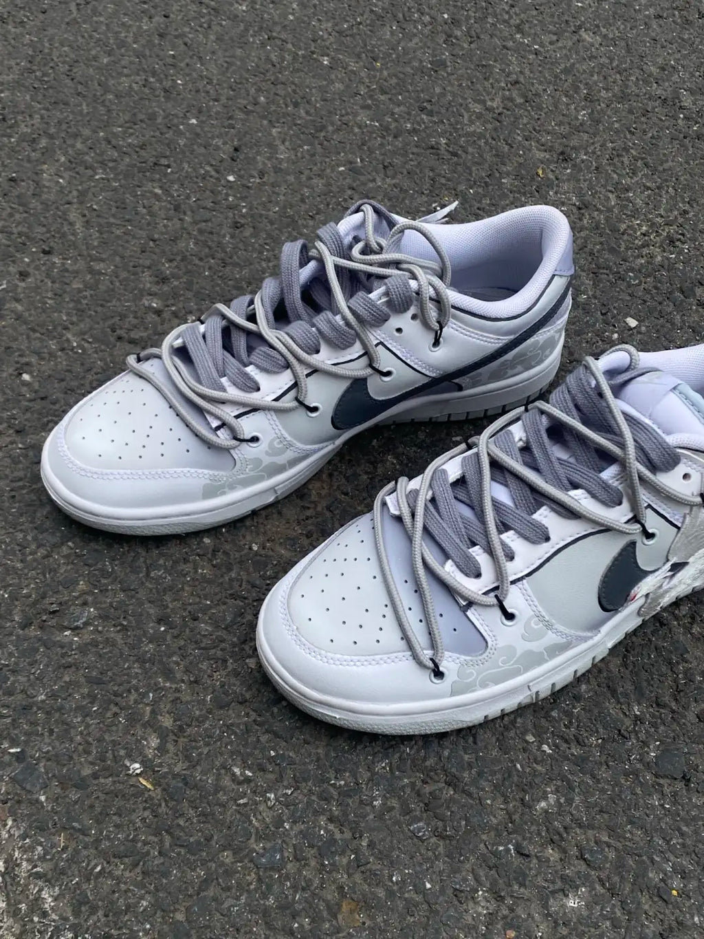 [Custom White Phoenix Yinfei Men's Grey gold version]  Dunk Skateboarding Shoes Men