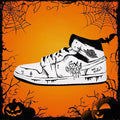 [Custom Line Joker] Jordan Air Jordan 1 High Top Unisex Skateboarding Shoes White/Black