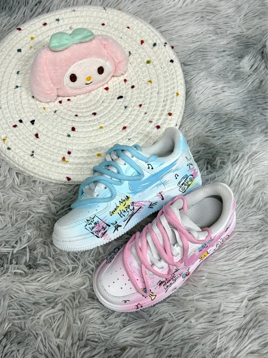 [Custom Party Land/Spilt Color] Air Force 1 Skateboard Shoes For Children Unisex