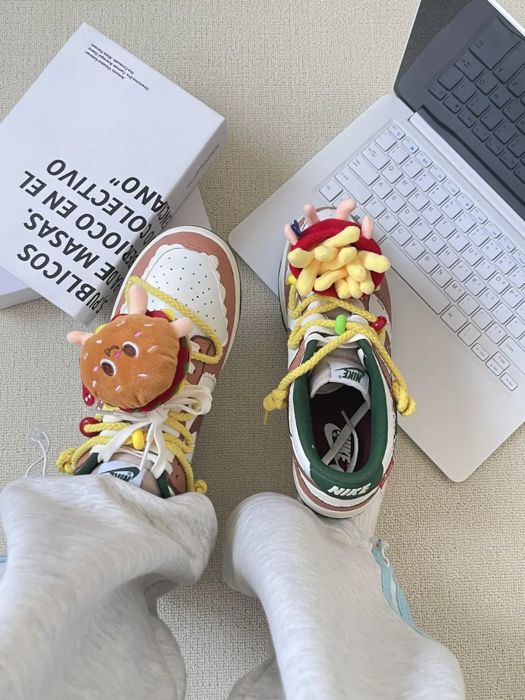 Burger - Burger Fries Detachable Fun Graffiti Unisex