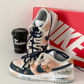 [Custom Capybara] Dunk Skateboarding Shoes Unisex Hand-painted Cute Style Deep Blue/Brown