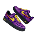 [Custom Ramone X Cars] Air Force 1 Skateboarding Shoes Unisex Low-top Purple/Yellow