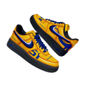 [Custom Cruz X Cars] Air Force 1 Skateboarding Shoes Unisex Low-top Yellow/Blue