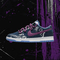 [Custom Bibo Cashew Nuts]  Dunk Skateboarding Shoes Unisex Low-top Purple/Blue