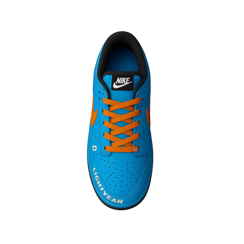 [Custom Dinoco X Cars] Dunk Skateboarding Shoes Unisex Low-top Blue/Orange