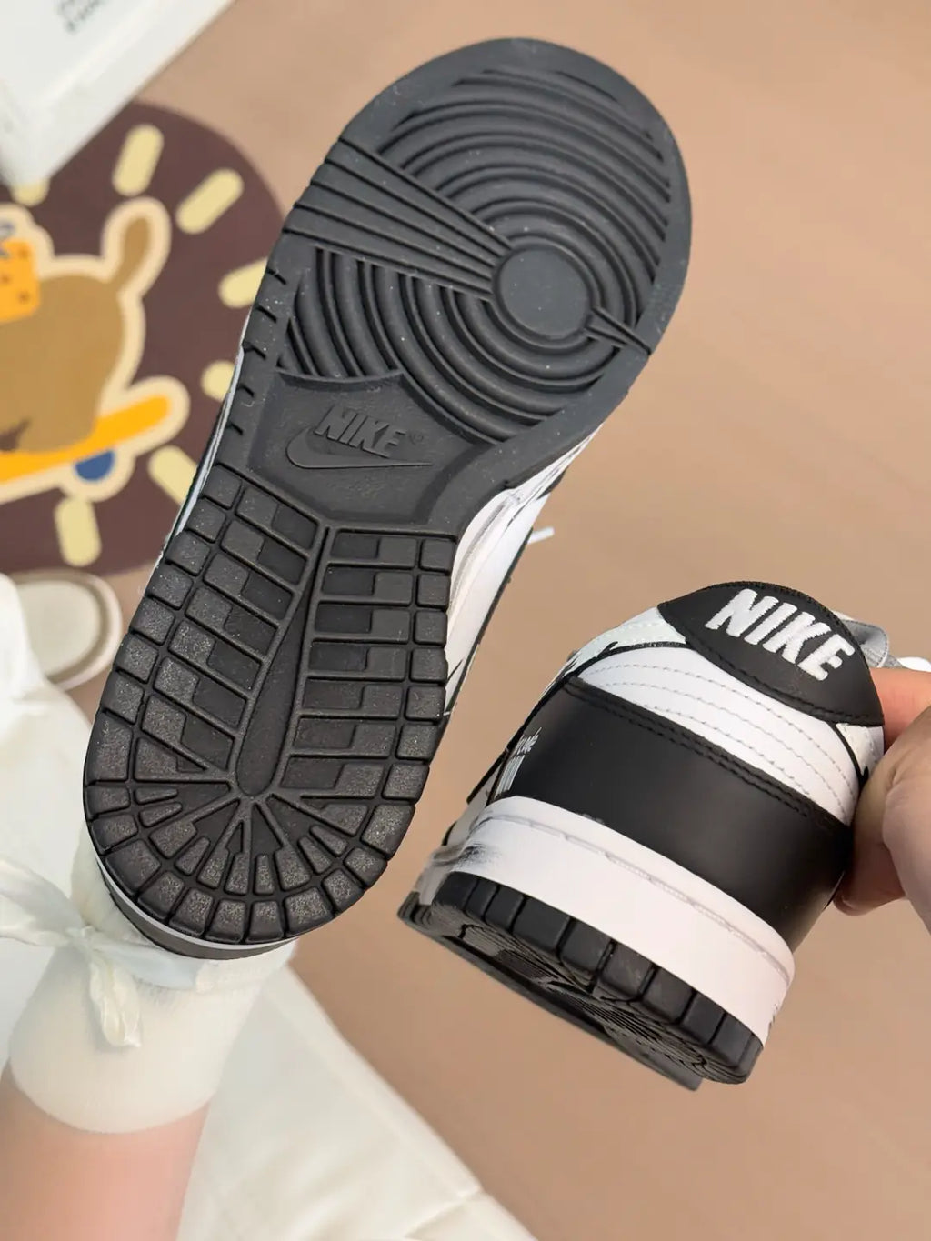 [Custom General energy]  Dunk Skateboarding Shoes Unisex Low-top White