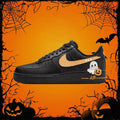 [Custom Cute little melon ghost]  Air Force 1 Skateboard Shoes Unisex Low-Top Orange