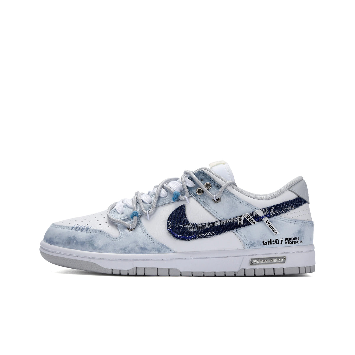 [Custom Denim Drifter] Dunk Low Skateboarding Shoes Unisex Denim Style