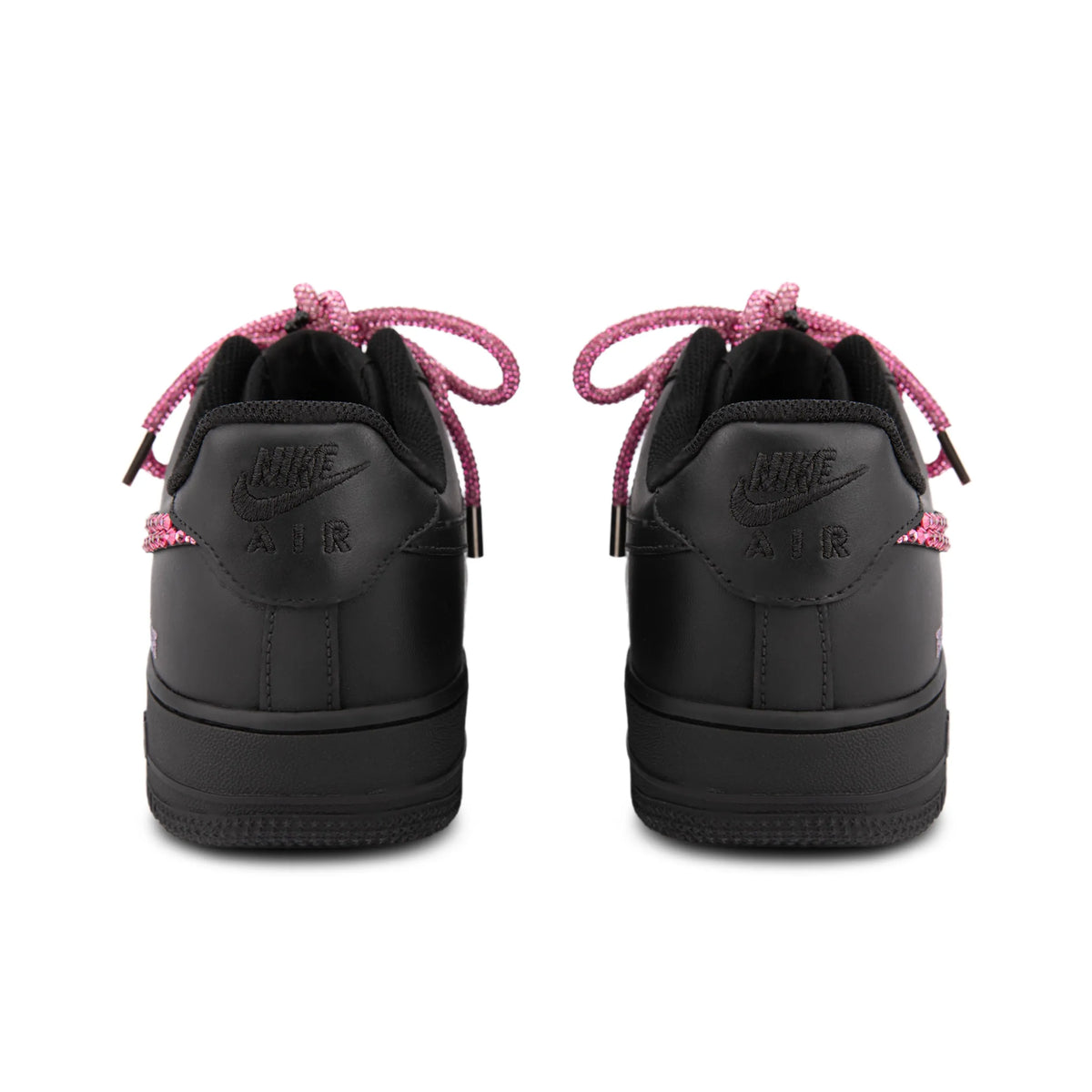 [Customized Diamond Alliance] Air Force 1 Low-top Shoes Unisex Blcak With Diamond Decoration