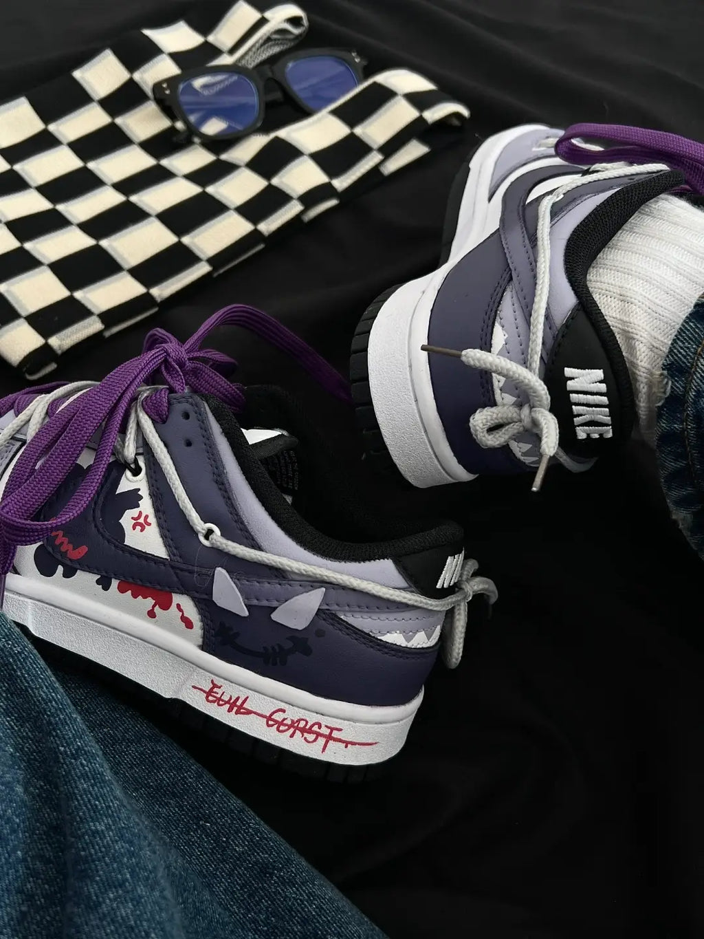 [Custom Women's black tea Star Ice S-BOX]  Dunk Skateboarding Shoes Women's