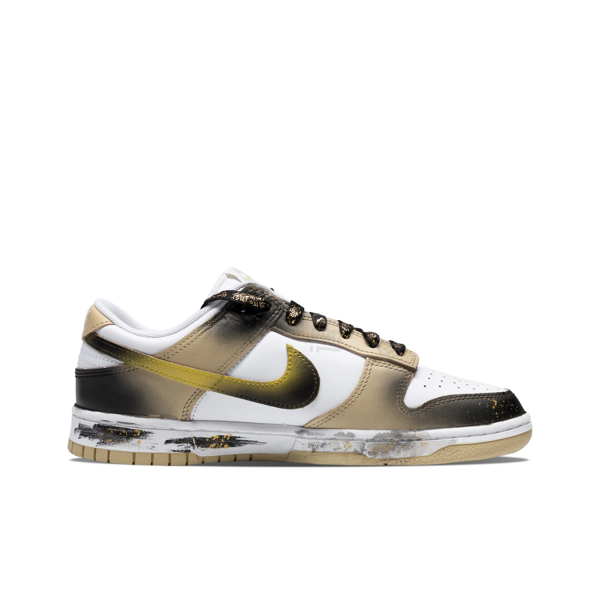 [Custom Monkey King - Black Gold] Dunk Low Skateboard Shoes Unisex