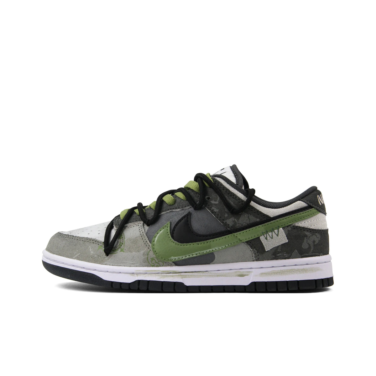 [Custom Veldt Rust] Dunk Skateboarding Shoes Unisex Gray/Green