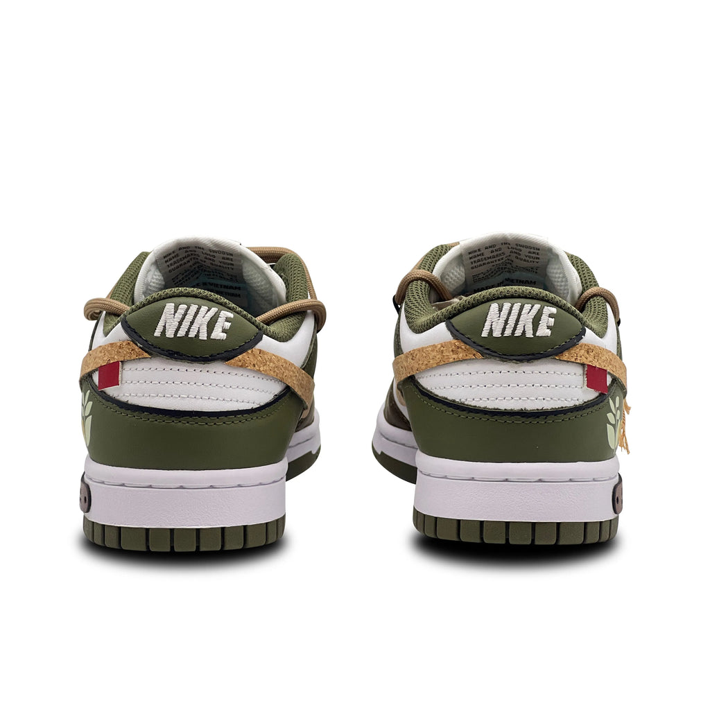 [Custom A Tour of Decaying Wood] Dunk Skateboarding Shoes Unisex Low-top Brown/Green
