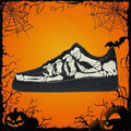 [Custom Black skull bones of the same style for both men and women]  Air Force 1 Skateboarding Shoes Unisex