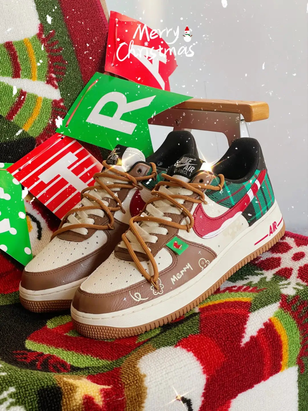 [Customized Winter Prelude] Air Force 1 Low-top Shoes Unisex Christmas Collection