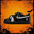 [Custom Functional pirate silver]  Air Force 1 Skateboarding Shoes Unisex Low-top Black