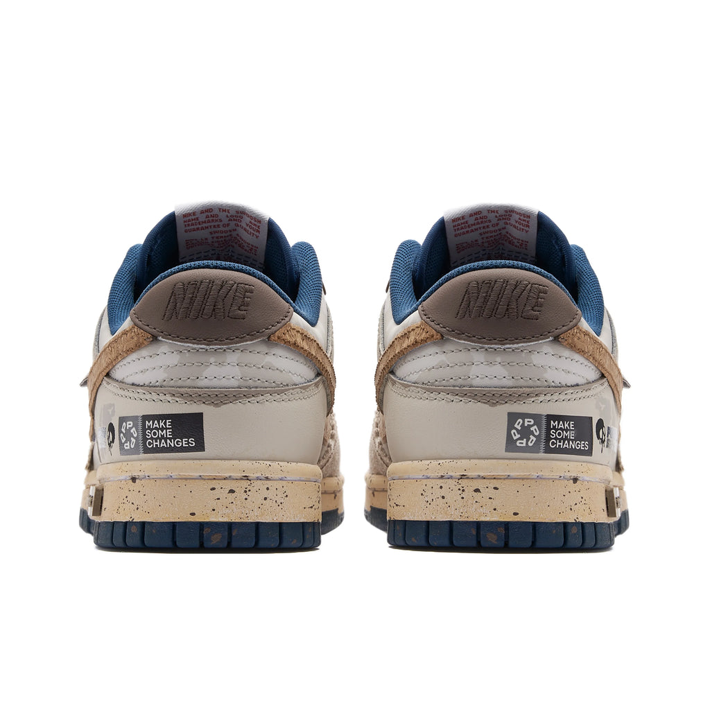[Custom Survival] Dunk Skateboarding Shoes Unisex Low-top Brown/Blue