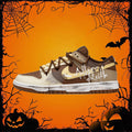 [Custom Coffee Mark] Dunk Skateboarding Shoes Unisex Low-top Brown Distressed Style