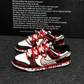 [Custom Male Shadow cult]  Dunk Skateboarding Shoes Unisex Low-top Silver/White