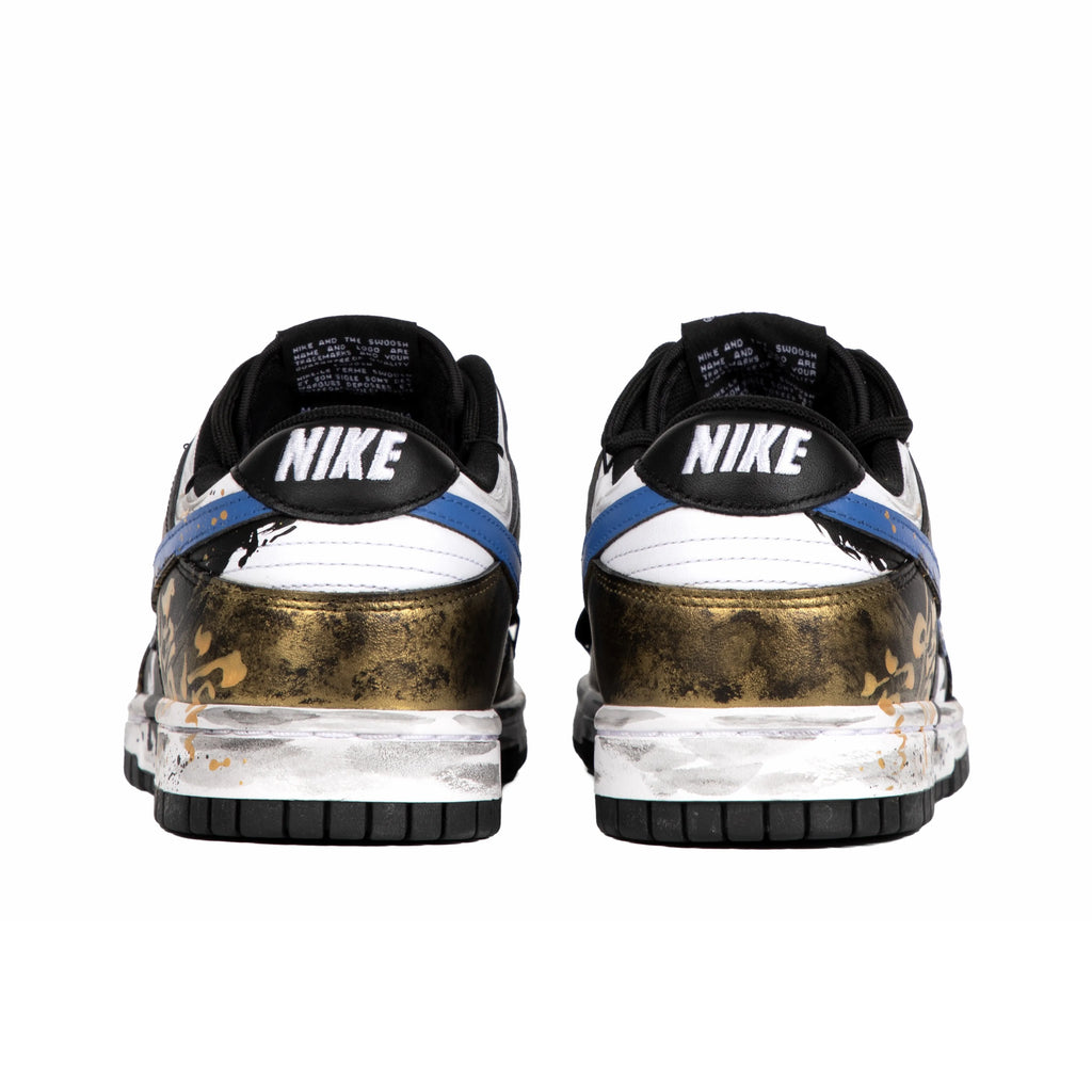 [Custom Ruyi Jingu Bang] Dunk Black Myth Goku Skateboarding Shoes Unisex Black and Gold