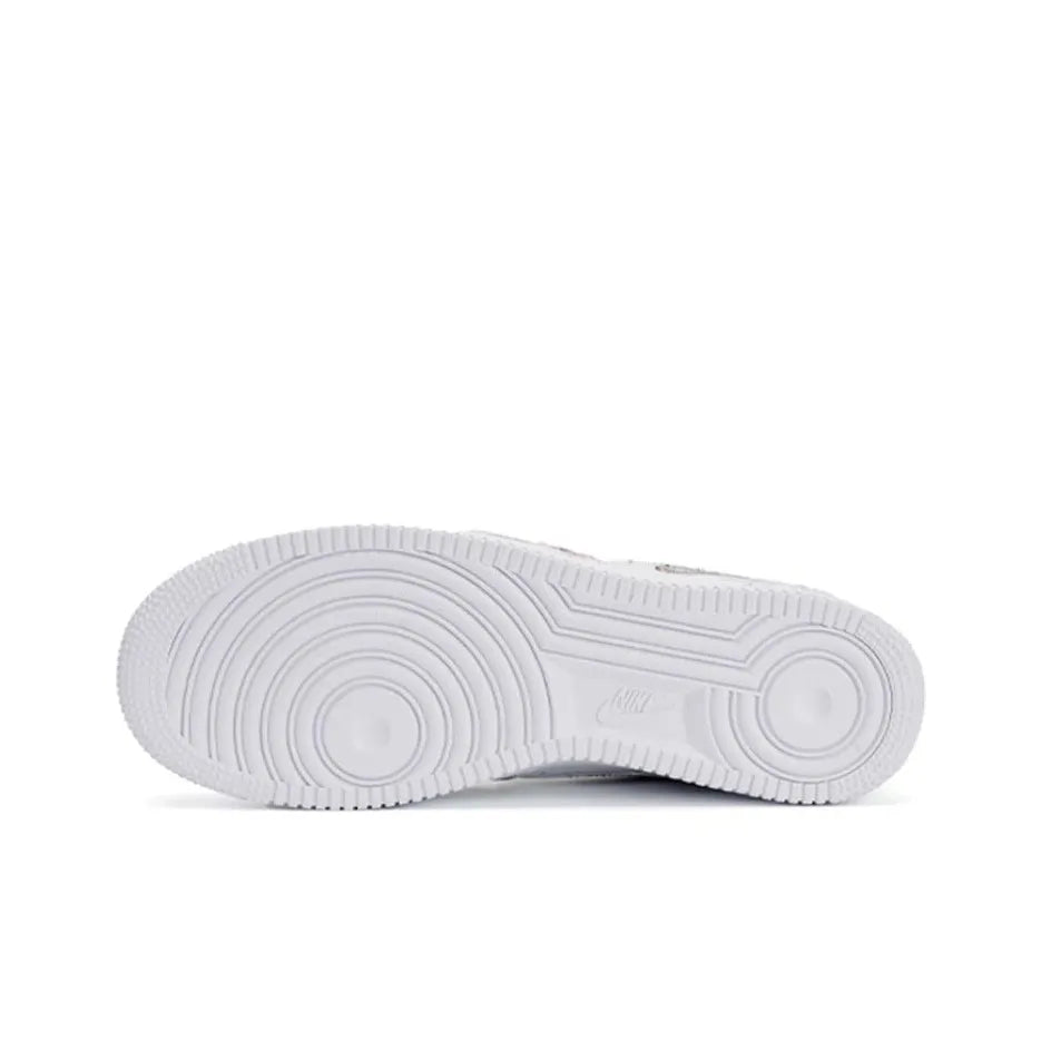 [Customized Daisy Graffiti] Air Force 1 Shoes Unisex White/Blue