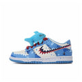 [Custom Baby Shark] Dunk Skateboarding Shoes Unisex  Beige/Blue