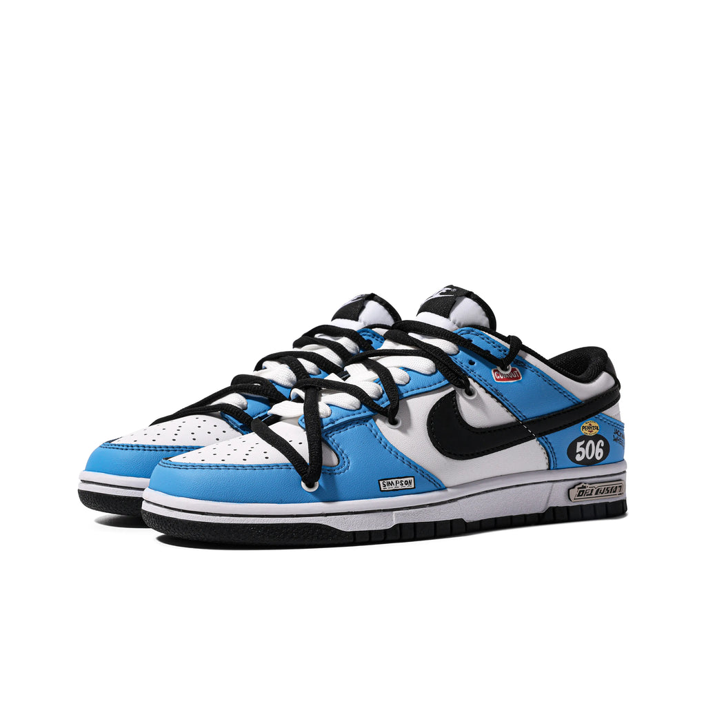 [Custom GUMOUT, Racing car] Dunk Skateboarding Shoes Unisex Blue