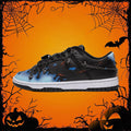 [Custom Blue Flame] Dunk Skateboarding Shoes Unisex Black