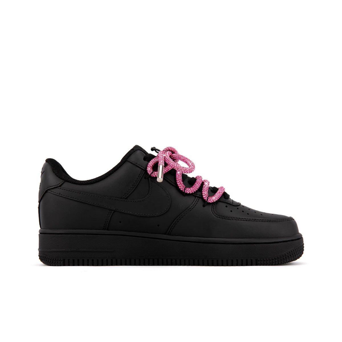 [Customized Diamond Alliance] Air Force 1 Low-top Shoes Unisex Blcak With Diamond Decoration