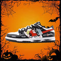 [Custom Keep Away from strangers Deconstruction]  Dunk Skateboarding Shoes Men Low-top Black/White/Red