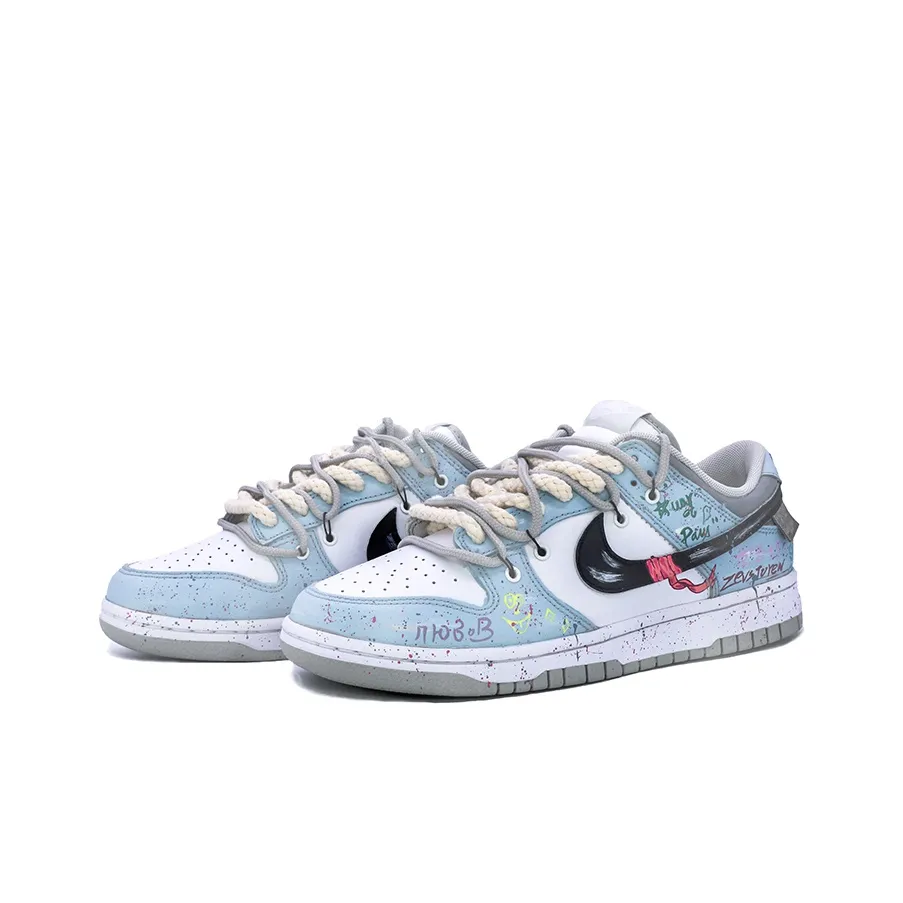 [Custom Color Spray Paint] Dunk Skateboarding Shoes Unisex