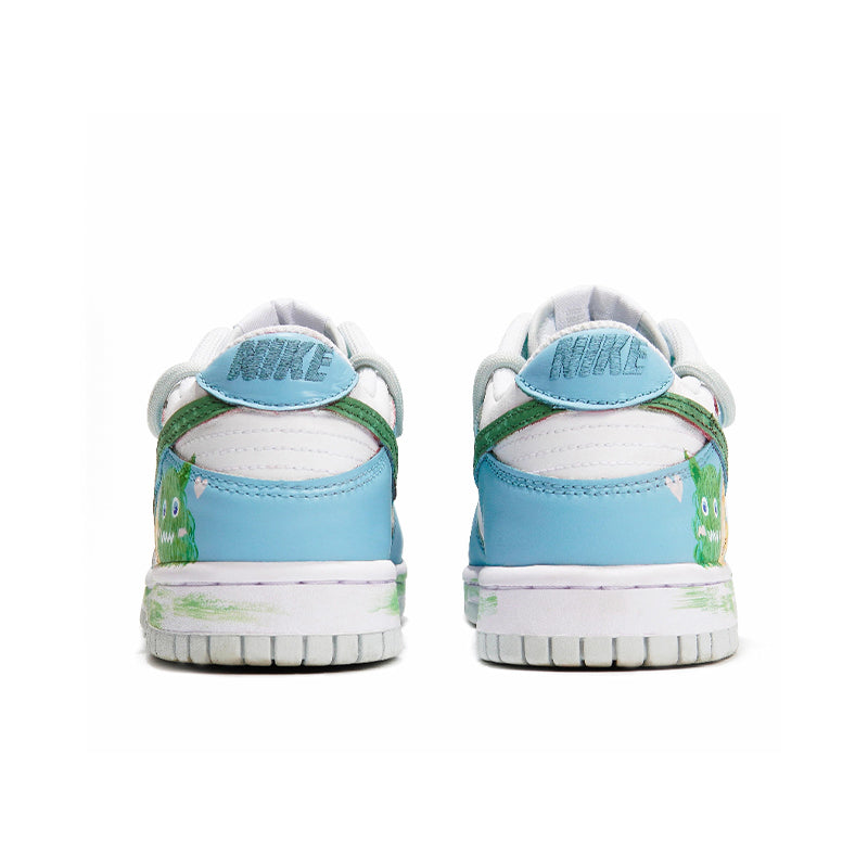 [Custom Plush Monster] Dunk Skateboarding Shoes Unisex Low-top Blue/Green