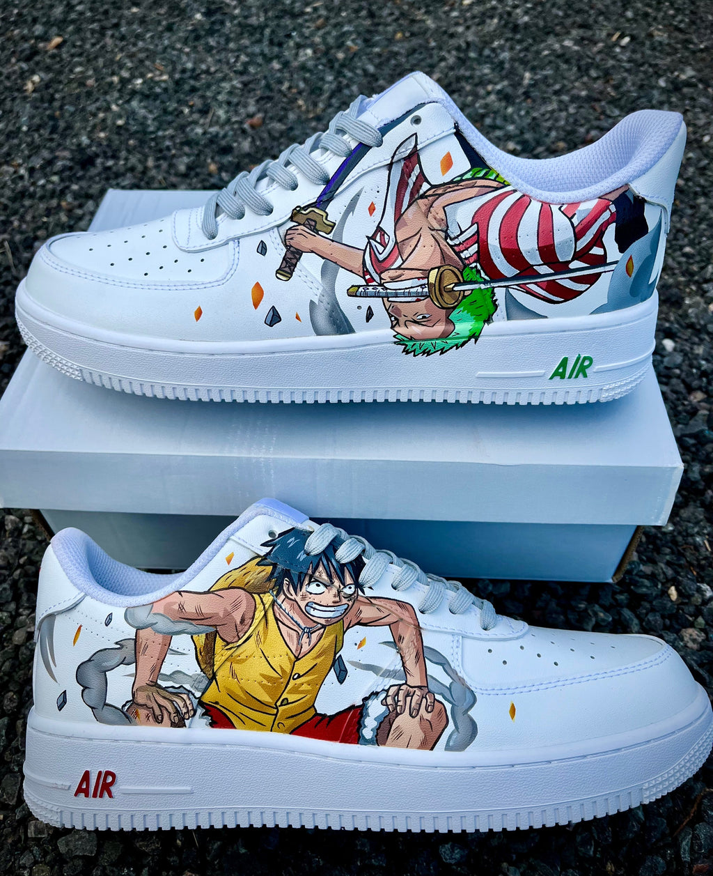 [Custom Luffy&Zoro One piece] Air Force 1 Skateboarding Shoes Unisex