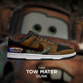 [Custom Towmater X CarsS] Dunk Skateboarding Shoes Unisex Low-top Brown