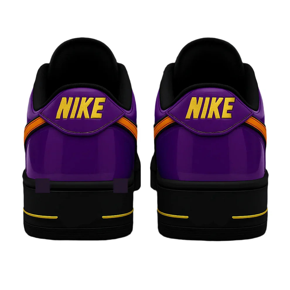 [Custom Ramone X Cars] Air Force 1 Skateboarding Shoes Unisex Low-top Purple/Yellow