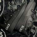 [Custom 3D Black and silver]  Air Force 1 Skateboarding Shoes Unisex