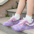 [Custom Aurora Teardrop]  Air Force 1 Skateboarding Shoes Women's