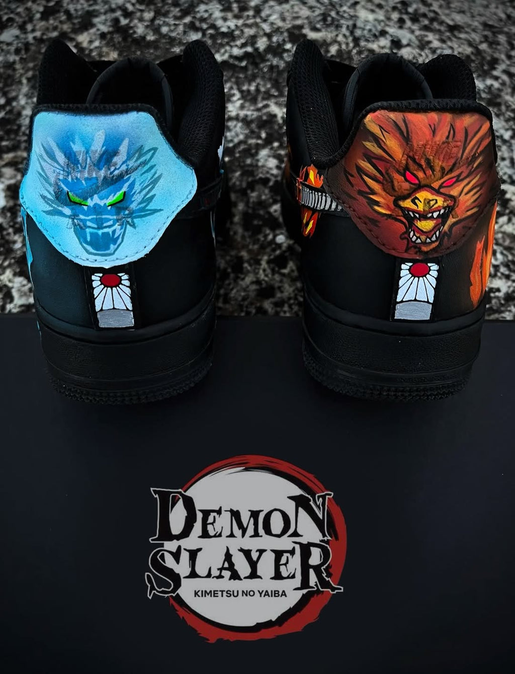[Customized Kimetsu no Yaiba - Rengoku & Tanjiro] Air Force 1 Anime Shoes Unisex