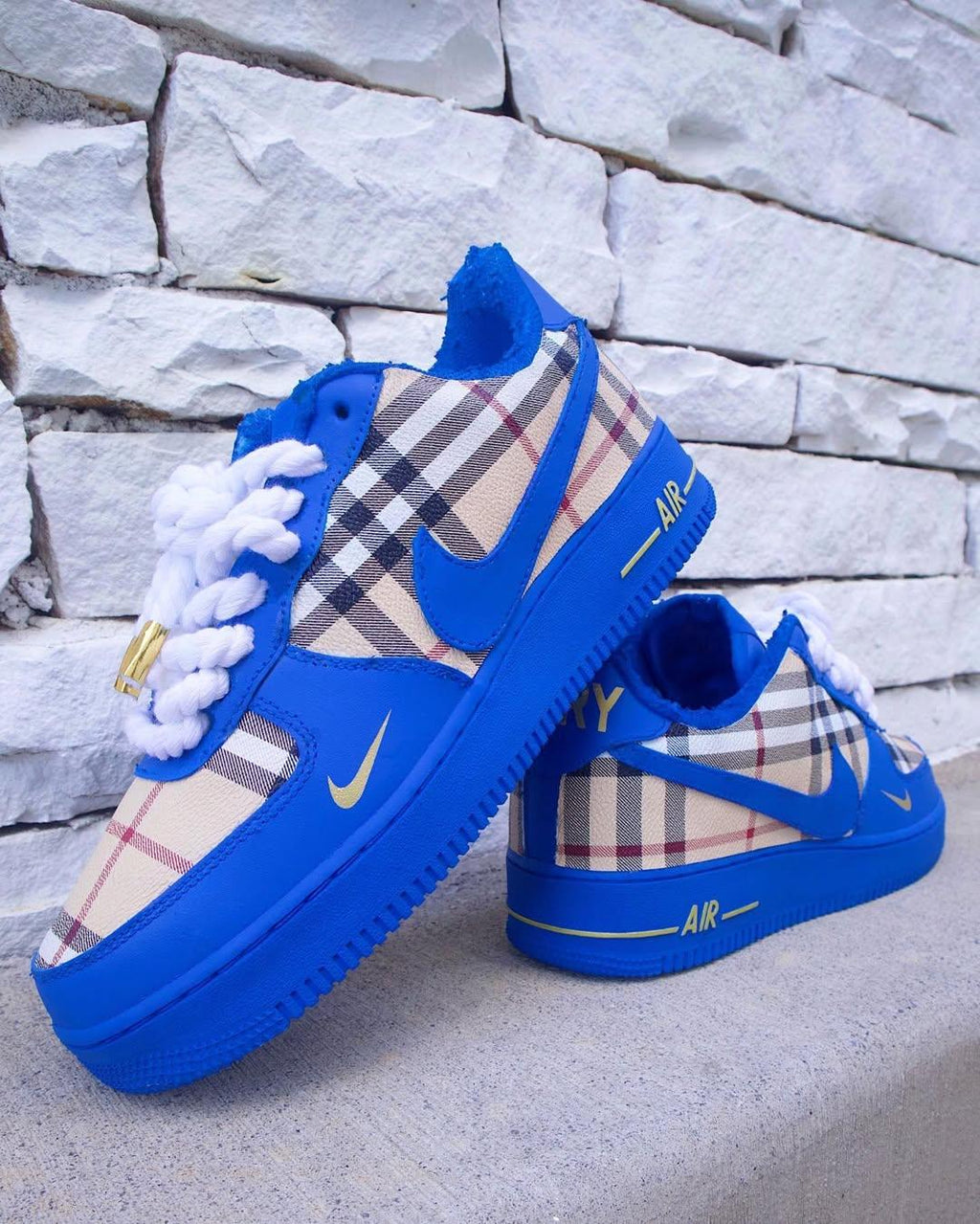 [Customized Tahitian] Air Force 1 Shoes Unisex Hand Painted Pink/White/Red/Blue
