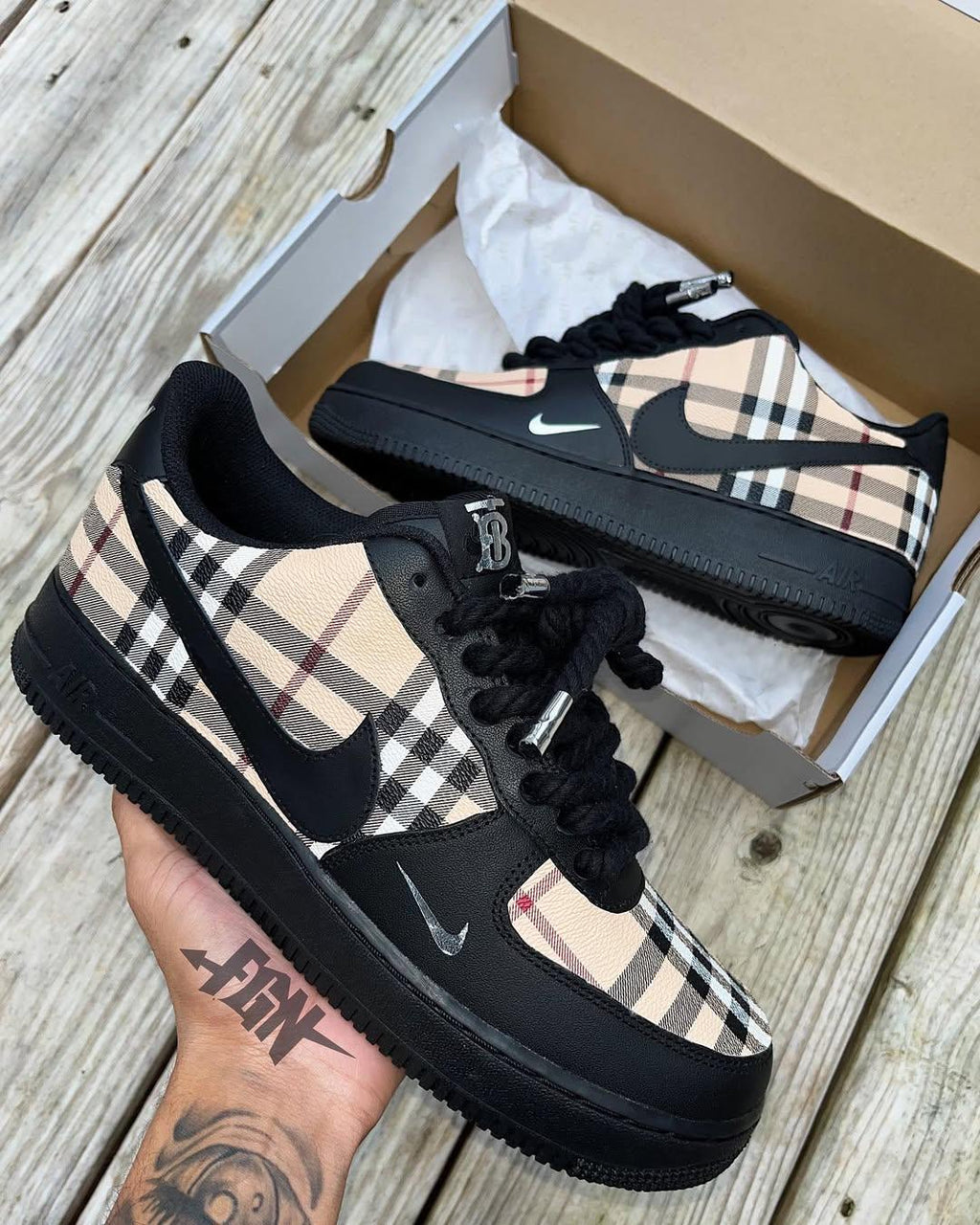 [Customized Tahitian] Air Force 1 Shoes Unisex Hand Painted Pink/White/Red/Blue