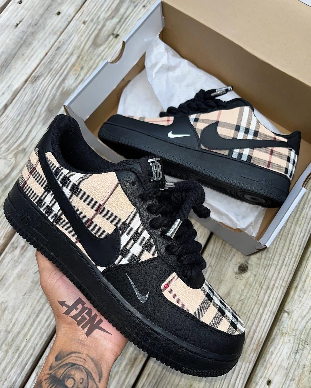 [Customized Tahitian] Air Force 1 Shoes Unisex Hand Painted Pink/White/Red/Blue