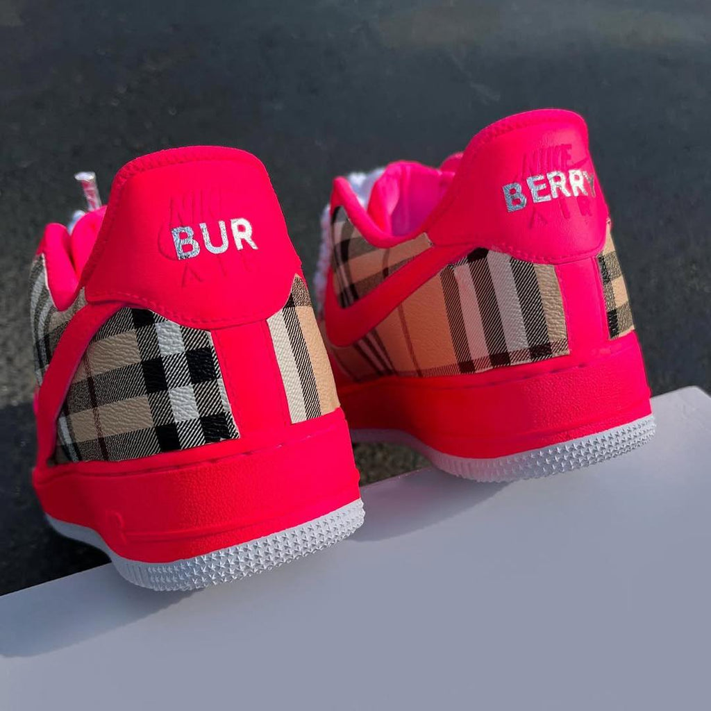 [Customized Tahitian] Air Force 1 Shoes Unisex Hand Painted Pink/White/Red/Blue