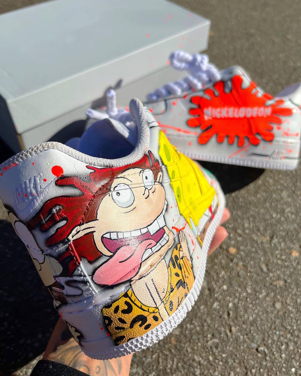 [Customized Nickelodeon Mashup] Air Force 1 Shoes Unisex Hand Painted