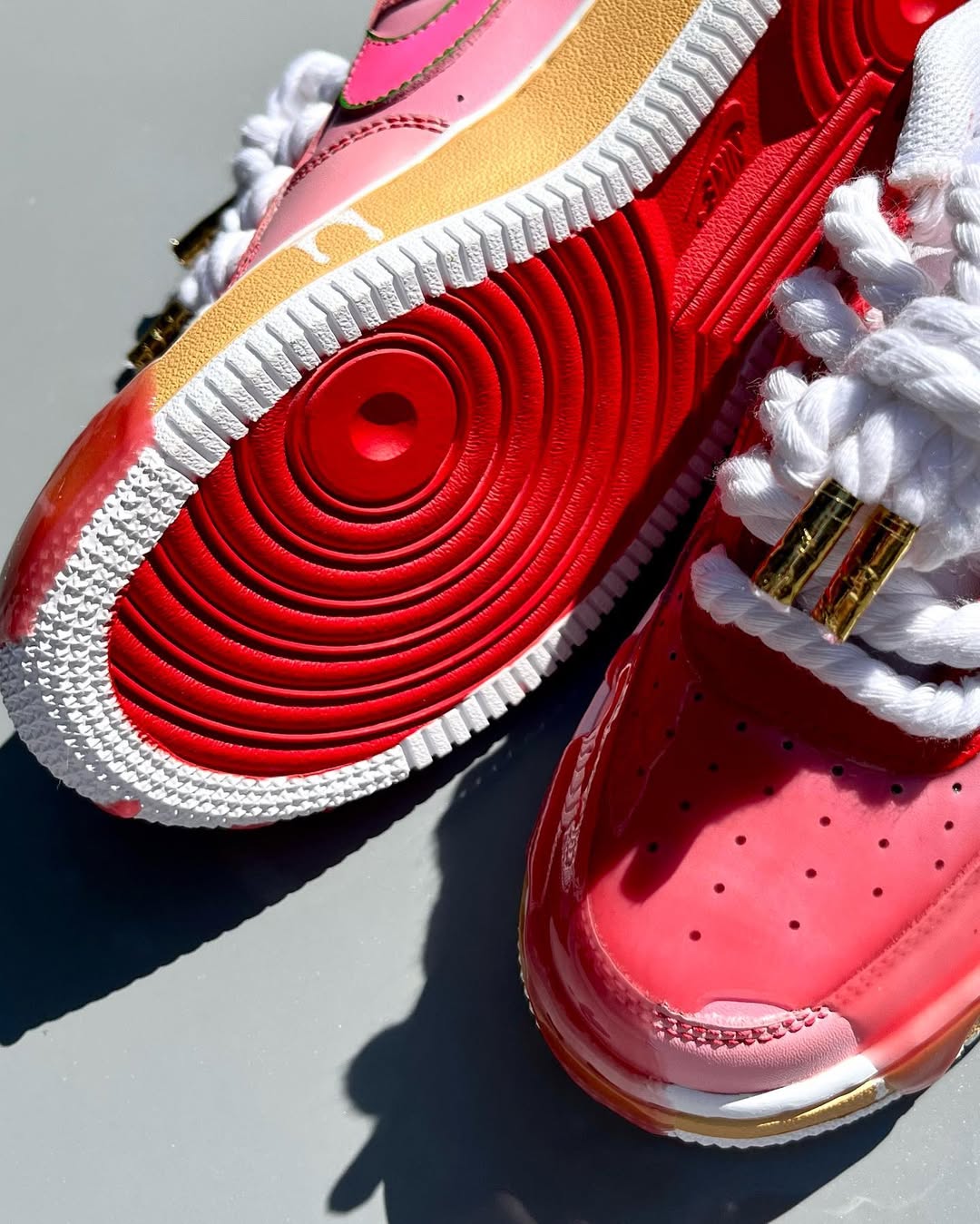 [Customized Strawberry Shortcake] Air Force 1 Shoes Unisex Hand Painted Pink