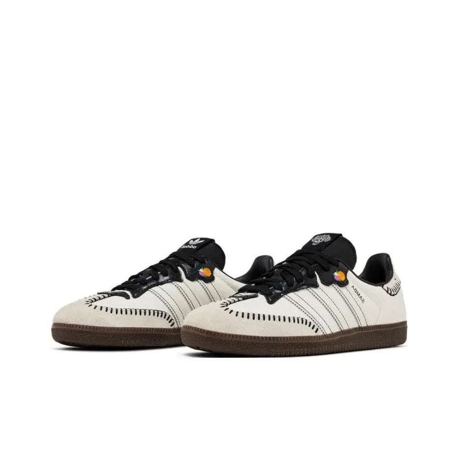 [Custom Day of the Dead - Gift For Couple/Bestie] originals SAMBA OG Low Top Halloween Series Black/White