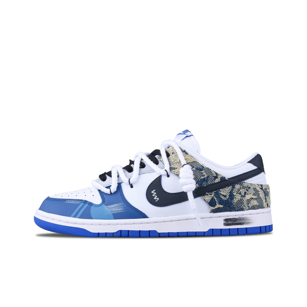 [Custom Indigo Trail] Dunk Low Skateboarding Shoes Unisex Denim Style