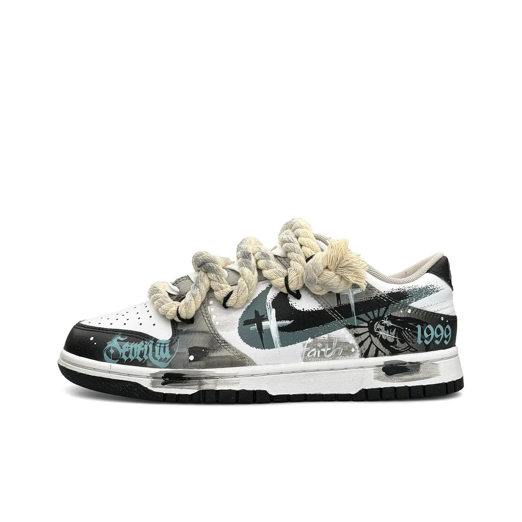 [Custom Gothic twine] Dunk Skateboarding Shoes Unisex
